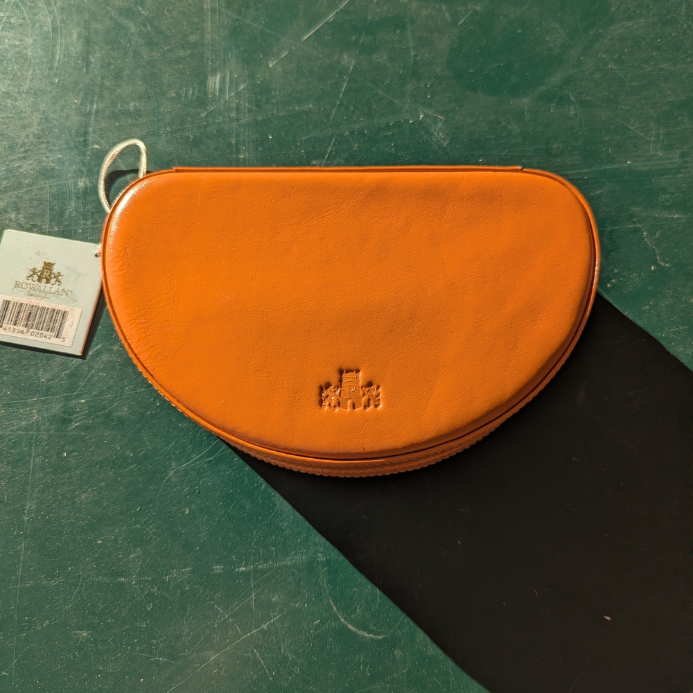 Orange Leather Coin Purse
